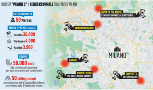 Milano, la nuova mappa della droga, da Quarto Oggiaro a Novate fino al Corvetto
